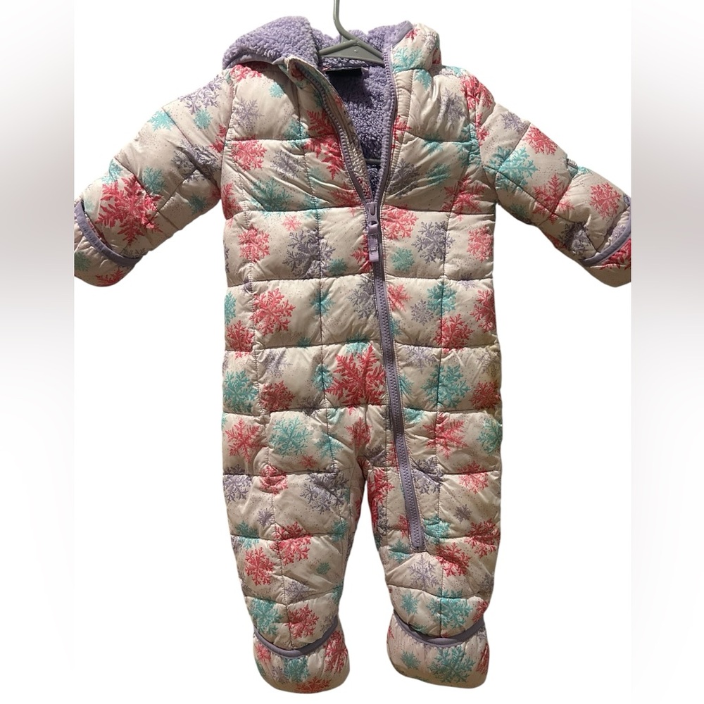 Spyder 18 Month Puffer One-Piece Snowsuit with Multicolor Snowflake Print